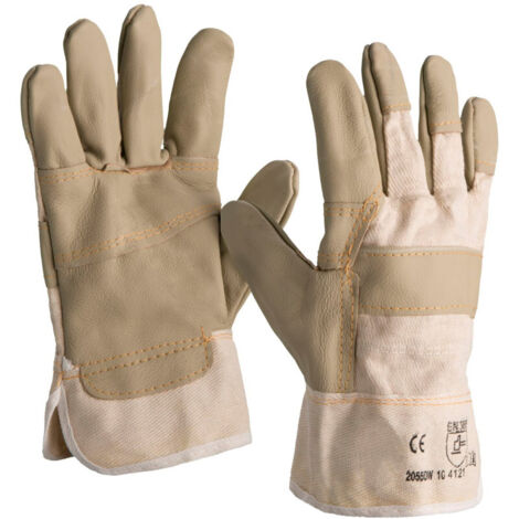 GUANTES DOCKER FLOWER CUERO MARRÓN/BEIGE T10 - 2055DW NUESTRA SELECCIÓN