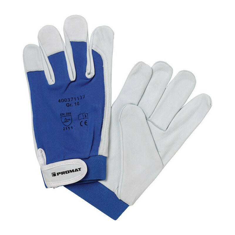 

Guantes Donau talla 8 piel napa natural / azul EN 388 PSA II PROMAT (Por 12)