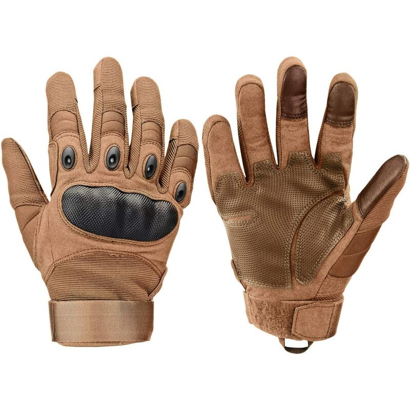 

Guantes duros de goma de dedo completo y medio, guantes de pantalla, guantes de moto, equitación, caza, montañismo, camping, talla L, arena