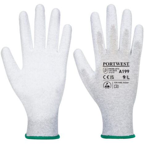 Guantes EDS antiestáticos con la palma cubierta con PU A199 XXL