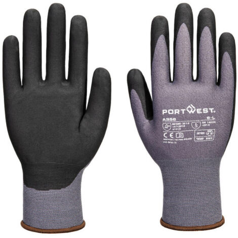 Guantes ESD 15 Nitrilo Esencial Multipack A356 (Pack 12) L Gris/Negro