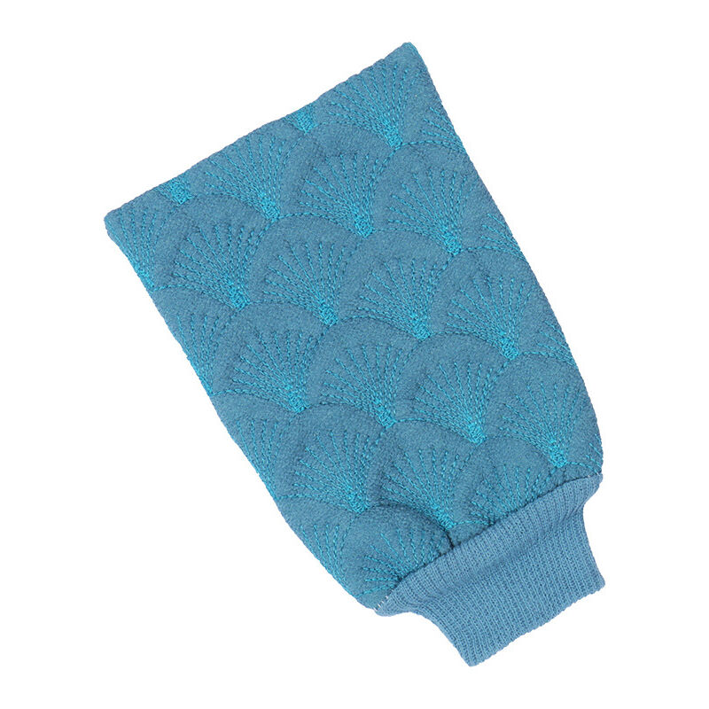 Guantes exfoliantes, guantes engrosados ​​con fibra vegetal: eliminan las células muertas de la piel y exfolian azul