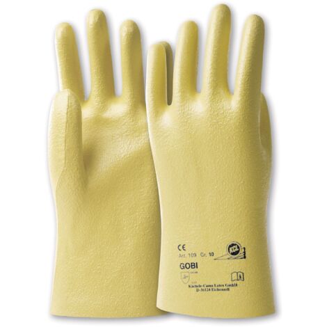 Guantes Gobi 109 talla 8 jersey amarillo BW con nitrilo EN 388 PSA II HONEYWELL (Por 10)