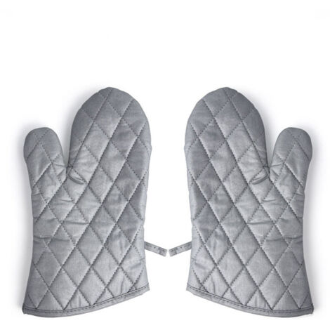 Guantes gruesos resistentes al calor para microondas, horno y barbacoa, talla mediana, unisex, protección contra el calor, prácticos para cocinar, 28 x 15 cm.