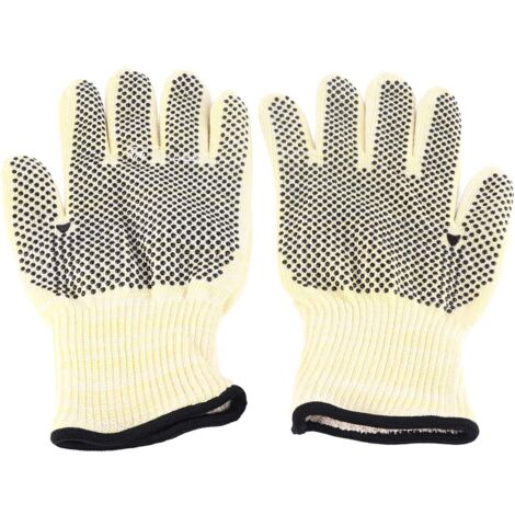Guantes ignífugos para barbacoa (paquete de 2), resistentes al calor hasta 800 °C, para barbacoa, horno, chimenea y estufa de leña.