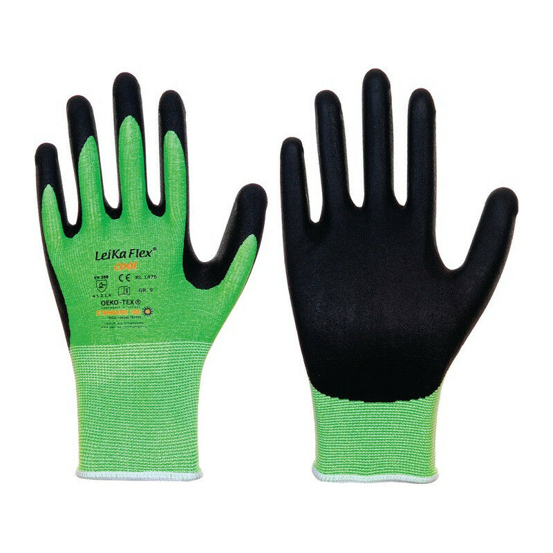 

Guantes LeikaFlex® Cool Talla 10 verde / negro EN 388 / EN 420 PSA II 12 PA LEIPOLD (Paquete de 12)