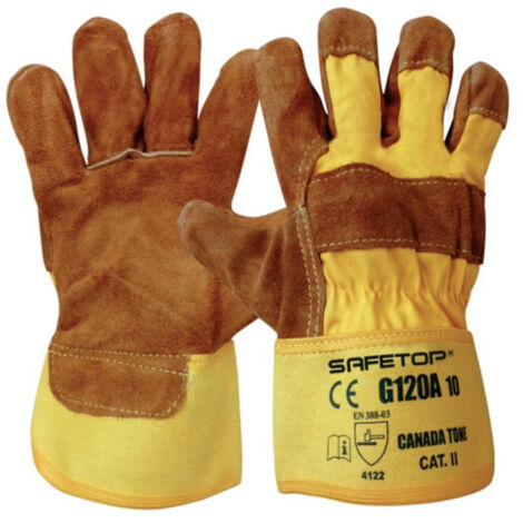 Guantes mixtos en serraje con elástico interior SAFETOP Canada Tone