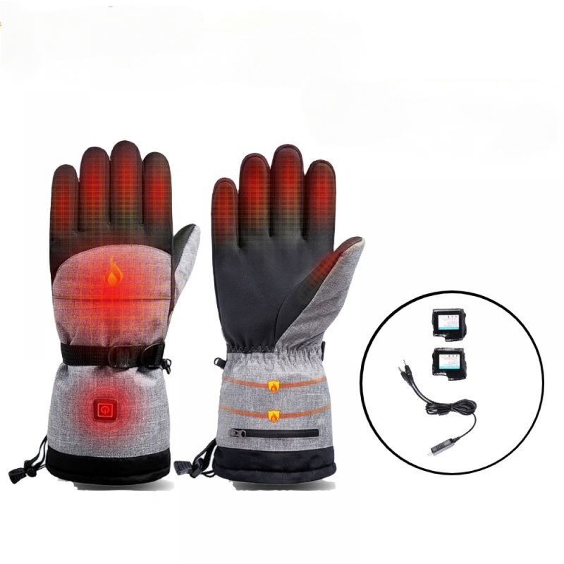 

Guantes mujeres de los hombres calefacción en invierno guantes de ciclismo bicicleta de la motocicleta guantes de esquí 4000Mah