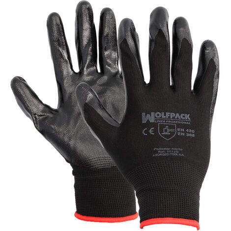 Guantes Nitrilo / Nylon Impregnado 8" (Par)