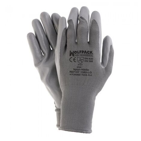 Guantes nitrilo / nylon impregnado 9" (par)