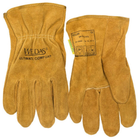 Guantes para trabajos de uso general de piel de serraje vacuno WELDAS XL