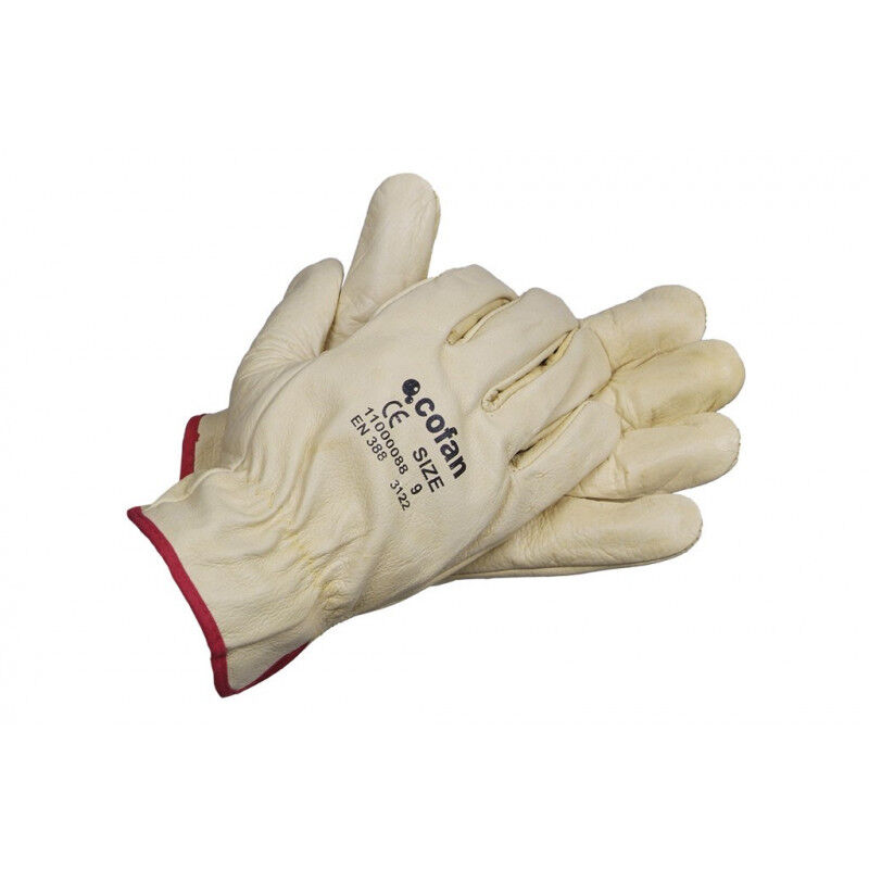 

Cofan - Guantes Piel de Vacuno Amarillo | Amarillo - T-11 (12 pares)