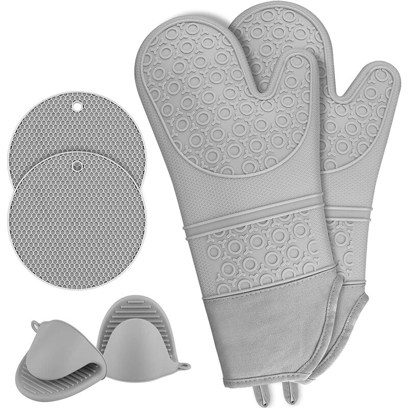 Guantes profesionales para horno, guantes de silicona para horno, 2