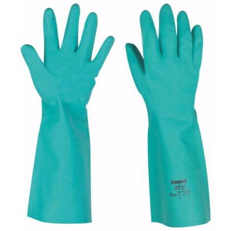 Guantes químicos HONEYWELL de nitrilo verde Power Coat 7