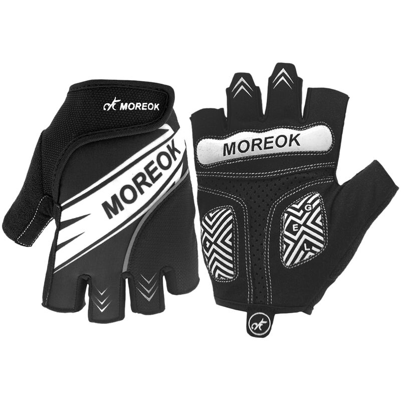 

Guantes reflectantes de ciclismo de verano, guantes de bicicleta de montana, guantes deportivos de medio dedo acolchados que absorben los golpes para