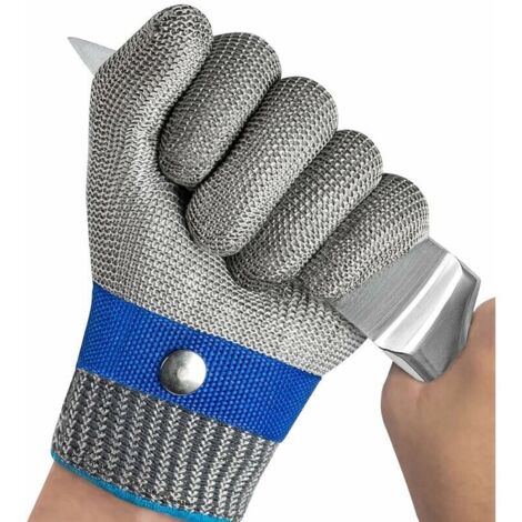 Guantes resistentes a cortes, guantes de trabajo, nivel de protección 5 para trabajos pesados, guantes de protección de cocina para cortar carne, filetes de pescado, mandolinas, ostras y trinchar,