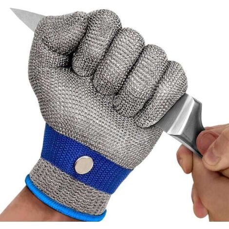 Guantes resistentes a cortes, protección de alto rendimiento de nivel 5, guantes de cocina, guantes de trabajo resistentes a cortes para cortar carne (XL)