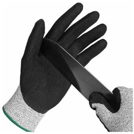 Guantes resistentes a los cortes, guantes para ostras, nivel de protección 5, malla de alambre de acero inoxidable, aptos para el trabajo con ostras.