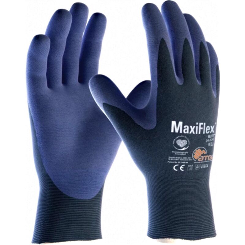 ATG - Guantes de trabajo MaxiFlex® Elite™ 34-274 (Talla 10)