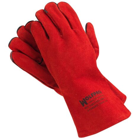 Guantes Soldar Denso Rojo Largo (Par)