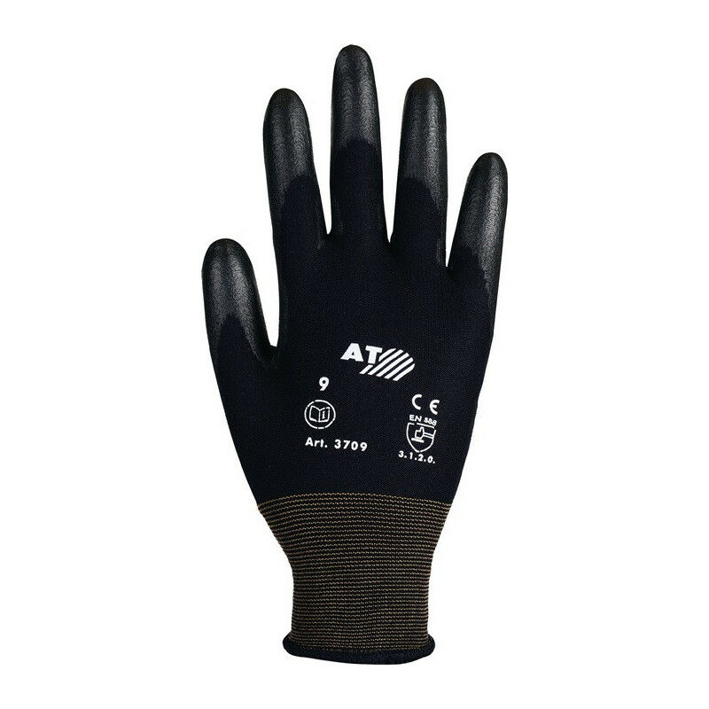 

Guantes talla 9 negra PA con poliuretano blando ASATEX (Por 12)