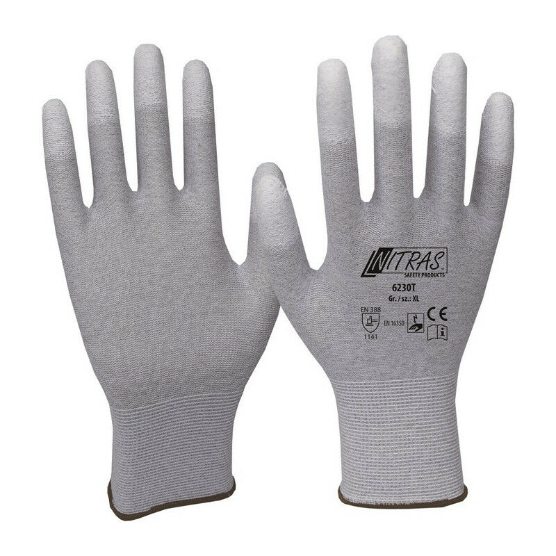 

Guantes talla 9 gris / blanco EN 388.EN 16350 PPE II (Por 12)