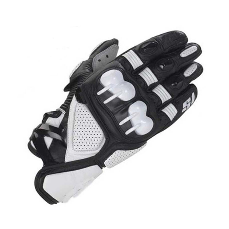 

Guantes transpirables para montar en motocicleta Guantes de cuero anticaídas para todo terreno Guantes de seguridad para carreras de verano,Blanco, 3