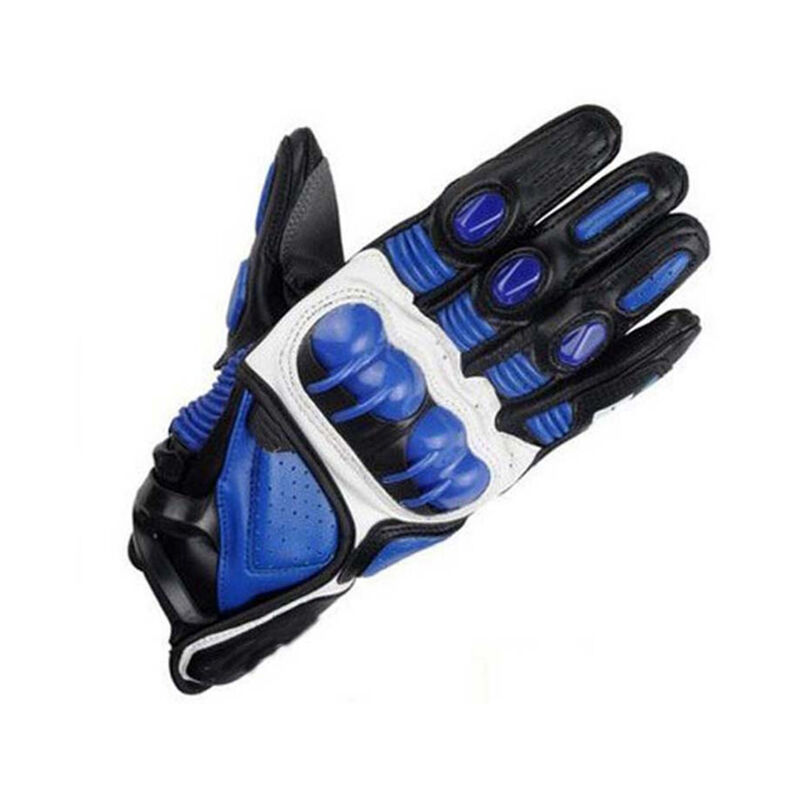 

Guantes transpirables para montar en motocicleta Guantes de cuero anticaídas para todo terreno Guantes de seguridad para carreras de verano,Azul, 3