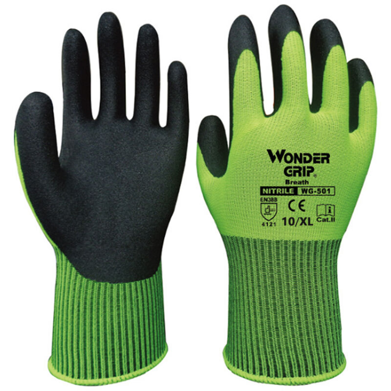 

Guantes universales de caucho de nitrilo para jardineria Guantes de limpieza del hogar Guantes de trabajo de seguridad ligeros Transpirables para