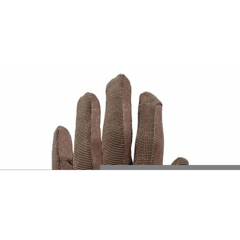 Guanti Amara per equitazione in similpelle con inserti elasticizzati con chiusura a strappo: XXL, Nero