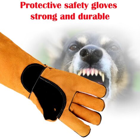 Guanti anti-morso per animali domestici, 45 cm. Resistenti guanti anti-morso per il bagno, guanti multiuso per animali domestici per la cattura e la toelettatura.