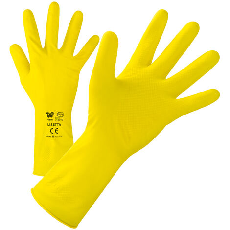 Guanti antinfortunistici in lattice Neri Lisetta-L - Giallo -