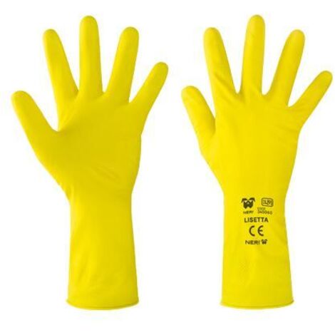 Guanti antinfortunistici in lattice Neri Lisetta - S - Giallo