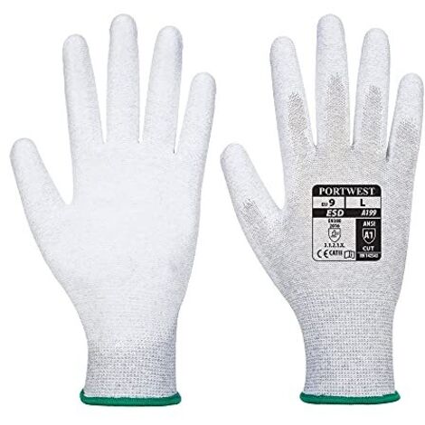 GUANTI ANTISTATICI RIVESTITI IN PU A199 TAGLIA XL - REK A199 XL