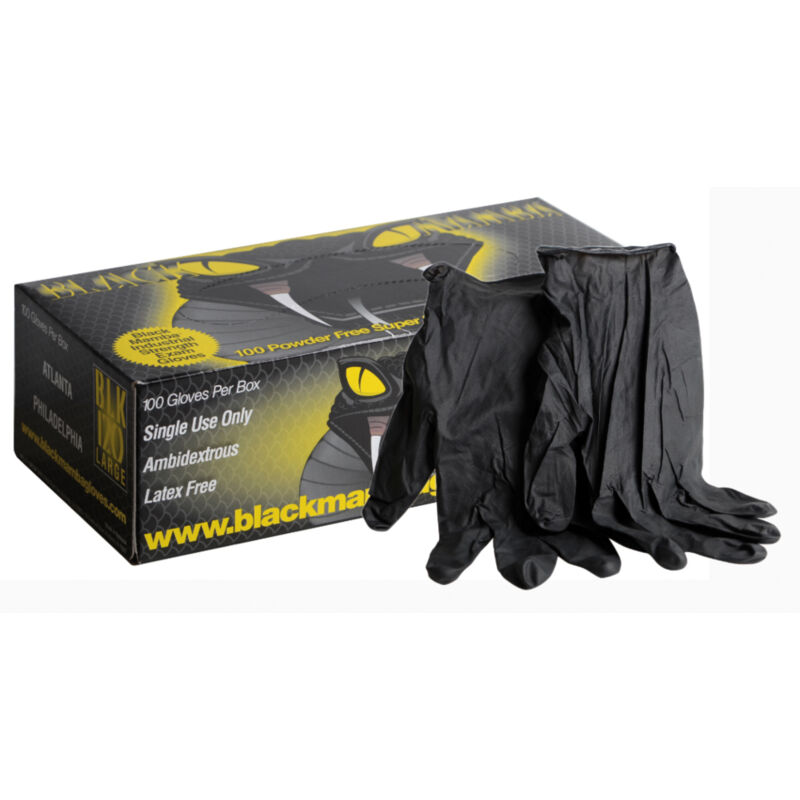 Image of Guanto nero Mamba Nitrile Std - Scatola da 100 TAGLIA XL - 9/10