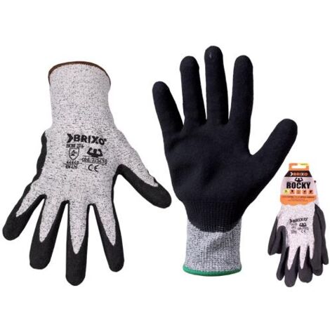 GUANTI BRIXO ROCKY COTONE/NITRILE SABBIATO L