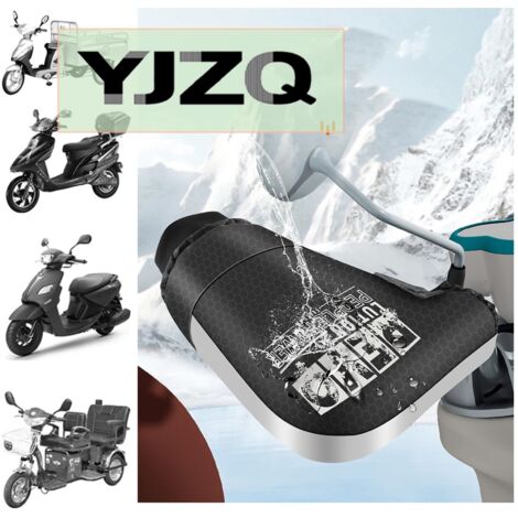 Guanti caldi per moto, scooter, manubrio, guanti protettivi, manicotti per moto, guanti sportivi rimovibili, impermeabili, universali, guanti protettivi per le mani, taglia L, nero