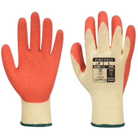 Guanti con rivestimento in lattice arancione XL - Taglia 10