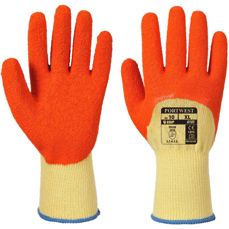 Image of Guanti Da Lavoro Rivestiti In Lattice Extra Grip, misura: 11 Giallo-Arancio