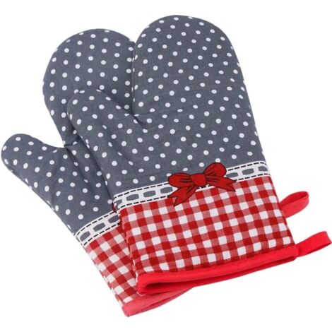 Guanti da cucina, guanti resistenti al calore, tappetini resistenti al calore, guanti da cucina antiscivolo e resistenti al calore, guanti da pasticceria in poliestere/cotone, adatti per cucinare, cuo