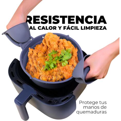 Guanti da cucina in silicone (confezione da 2)  Guanti da cucina, accessorio ideale per friggitrici ad aria, resistenti, termoresistenti, morbidi, adesivi e facili da pulire.