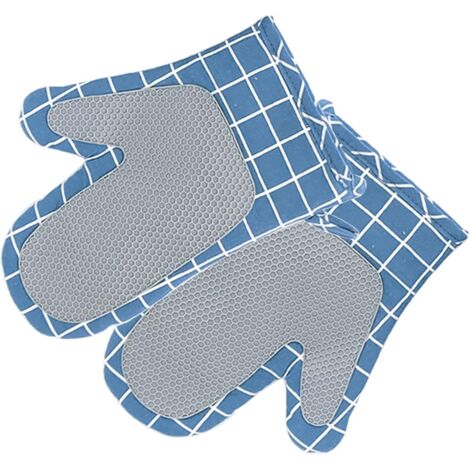 Guanti da cucina resistenti al calore  Guanti antiscivolo e resistenti al calore, 1 paio - Guanti da cucina in morbido silicone  Adatti per cuocere al forno, grigliare e cucinare tutti i giorni (blu)