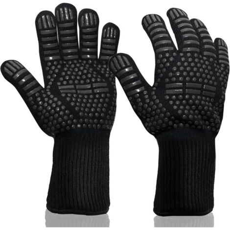 Guanti da forno, guanti da griglia resistenti al taglio, guanti da griglia in silicone antiscivolo, guanti da cucina di sicurezza per uomo