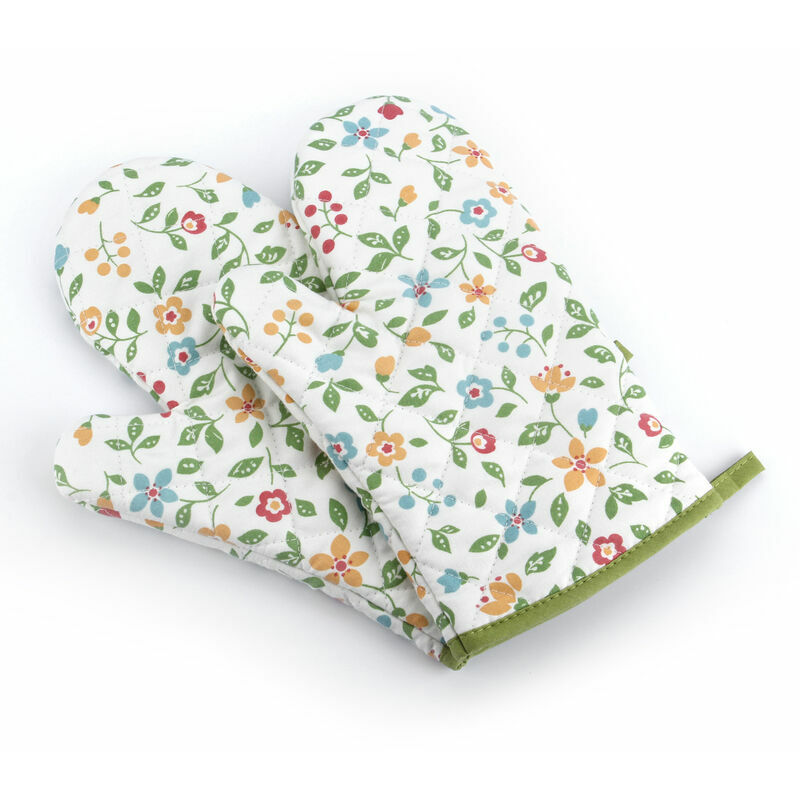 Guanti da forno in cotone antiscivolo da 2 pezzi