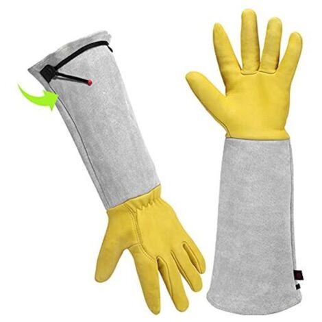 Guanti da giardino per uomo e donna, guanti da lavoro in pelle – regali da giardino, attrezzi da giardino, guanti antitaglio, guanti da roseto
