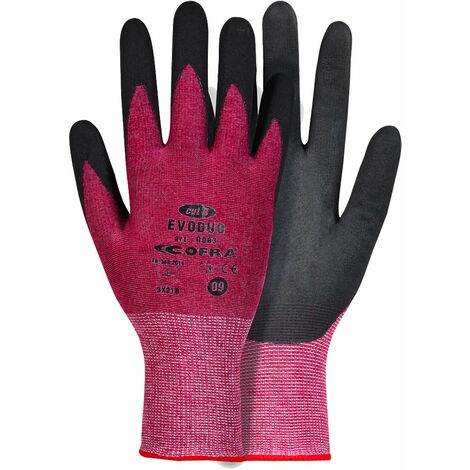 Guanti da lavoro Cofra Evoduo-11 - Nero/Rosso -
