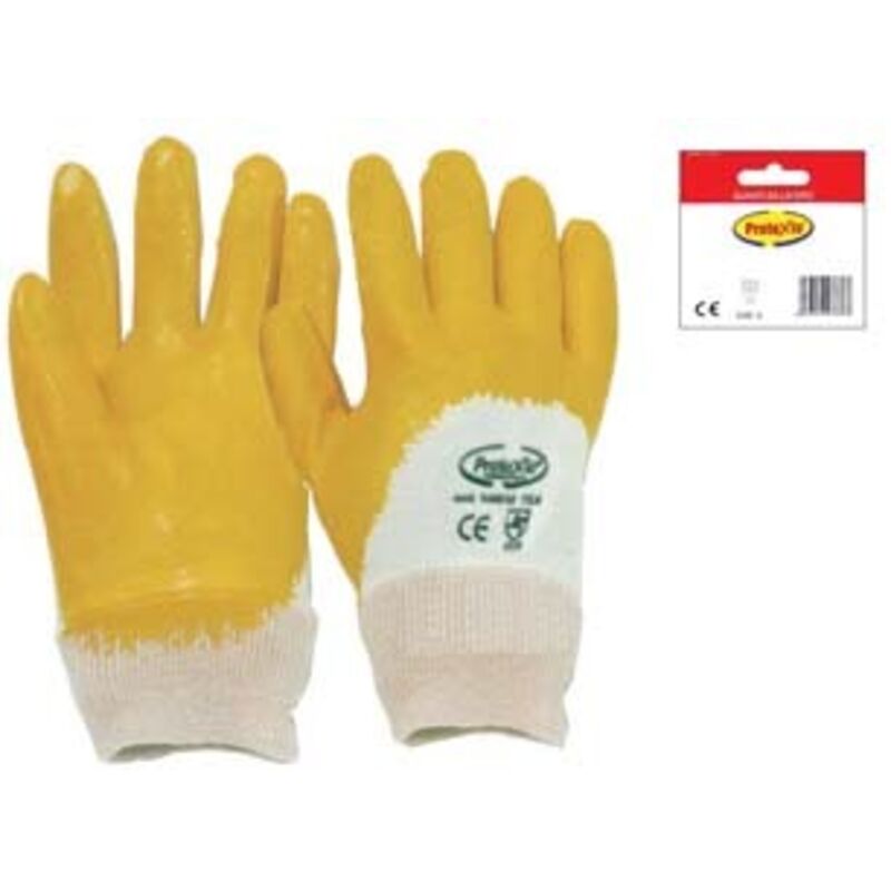 Guanti da lavoro impregnato in nbr colore giallo