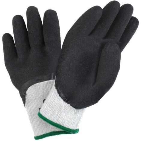 GUANTI DA LAVORO IN MAGLIA INVERNALI - TAGLIA 10 - COLORE NERO