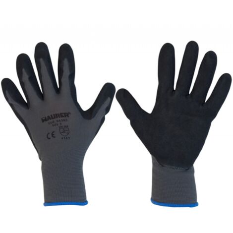 Guanti da Lavoro in Nitrile Nitrofit Tg. 10 con Polsino Maurer Conf. 12 Paia