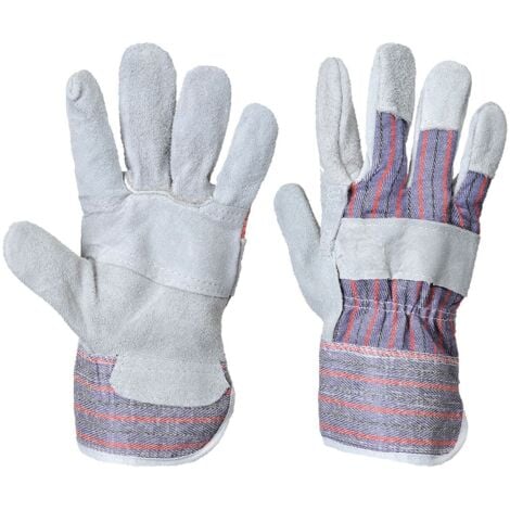 Guanti Da Lavoro In Pelle Tessuto Canadian Rigger Grigio XL
